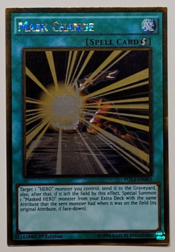 Yugioh - Mask Change - PGL3-EN083 - LP/NM - Gold Rare - Holo - 1st Edition, 2016 - Image 1