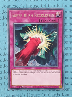 JUSH-EN055 Super Rush Recklessly Rare Yu-Gi-Oh Card 1st Edition New - Image 1