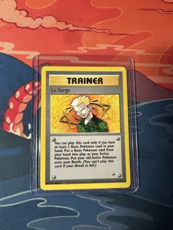 LT. SURGE - 101/132 - Gym Heroes - Pokemon Card - MP WOTC - Image 1