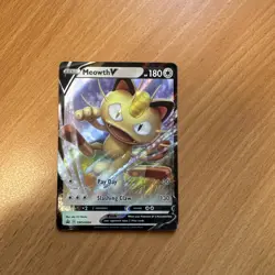 Pokemon Meowth V SWSH004 Black Star Promo Card NM Condition - Image 1