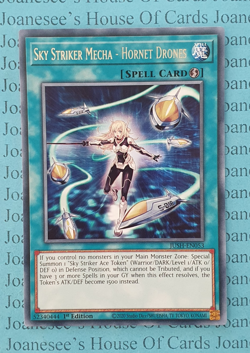 JUSH-EN053 Sky Striker Mecha - Hornet Drones Rare Yu-Gi-Oh Card 1st Edition New - Image 1