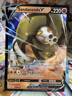 Sandaconda V 108/192 Ultra Rare Pokemon SWSH02: Rebel Clash Card - Image 1