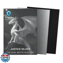 Justice Silver Dual Matte Card Sleeves, Katomula Card Sleeves for MTG, Standa - Image 2
