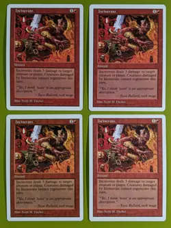Incinerate x4 Fifth Edition 5th 4x Playset Magic the Gathering MTG - Image 1