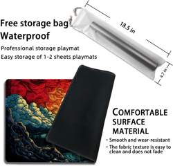 Playmat for MTG, with Free Storage Bags,Game Mat 24 X 14 Inches, TCG and Board G - Image 2
