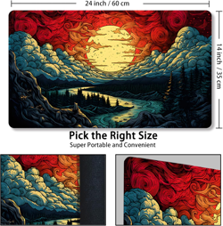 Playmat for MTG, with Free Storage Bags,Game Mat 24 X 14 Inches, TCG and Board G - Image 3