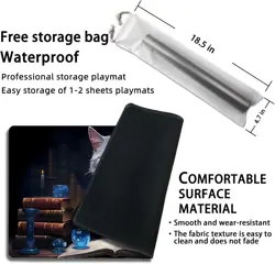 Playmat for MTG, with Free Storage Bags,Game Mat 24 x 14 inches, TCG and Board G - Image 2