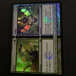 MTG Give and Take FOIL Dragon's Maze Green Blue Uncommon MAGIC CARD TCG TRADE - Image 2