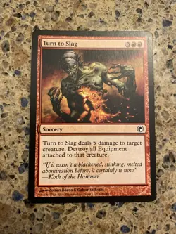 Turn to Slag MTG RED Card 2013 TCG MAGIC THE GATHERING TCG - Image 1