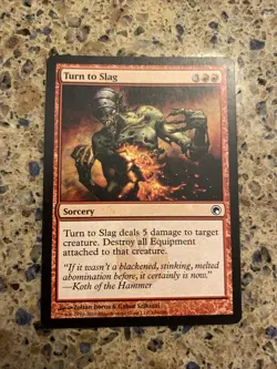 Turn to Slag MTG RED Card 2013 TCG MAGIC THE GATHERING TCG - Image 2