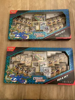 New/Factory Sealed! Pokemon Crown Zenith Sea and Sky Premium Collection. 2 Boxes - Image 1