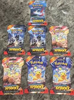 (7) Pokemon Surging Sparks Sleeved Booster Pack- NEW SEALED - Image 1