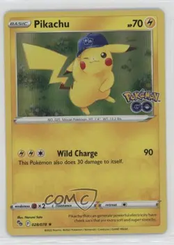 Pikachu Holo Pokemon Sword & Shield Pokemon Go #028 19fp - Image 1