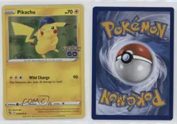 Pikachu Holo Pokemon Sword & Shield Pokemon Go #028 19fp - Image 3