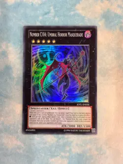 YUGIOH NUMBER C104: UMBRAL HORROR MASQUERADE SUPER RARE 1ST NM JOTL-EN056 - Image 1