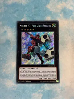 YUGIOH NUMBER 67: PAIR-A-DICE SMASHER SECRET RARE NM BLRR-EN031 - Image 1