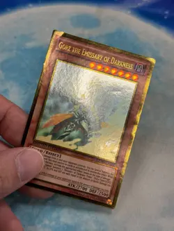 YUGIOH GORZ THE EMISSARY OF DARKNESS GHOST RARE MODERATELY PLAYED GLD5-EN024 - Image 2