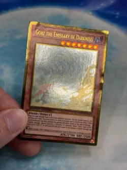 YUGIOH GORZ THE EMISSARY OF DARKNESS GHOST RARE MODERATELY PLAYED GLD5-EN024 - Image 3
