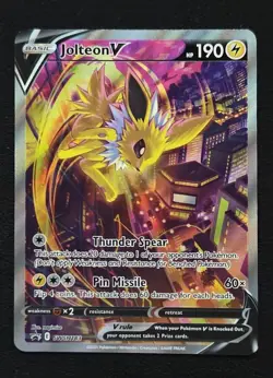 Jolteon V SWSH183 Sword & Shield Black Star Promo Card NM - Image 1