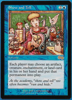 Show and Tell Urza's Saga PLD Blue Rare MAGIC MTG CARD (ID# 497734) ABUGames - Image 1