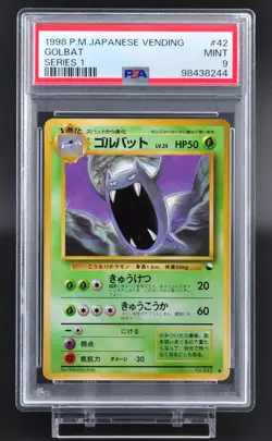 PSA 9 Golbat #42 No.042 Japanese Vending Series 1 Promo Pokemon Card 1998- MINT - Image 1