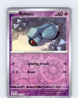 Pokemon TCG Beldum S&V Journey Together 061/159 Reverse Holo Common Card NM - Image 1