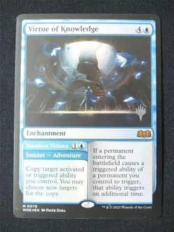 Virtue of Knowledge Foil stamped - WOE - Mtg Card #139 - Image 1