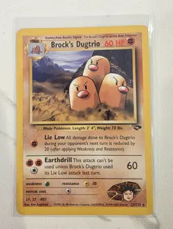 Pokemon Card - Brock's Dugtrio Gym Challenge - 22/132 Rare - LP/NM - Image 1