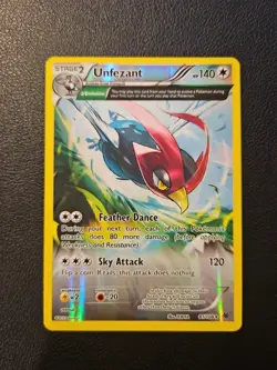 Unfezant 81/108 Pokemon Card XY Roaring Skies Rare Reverse Holo Foil TCG - Image 1
