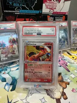 Pokemon Charizard EX #105 Holo Card PSA 7 Fire Red & Leaf Green 105/112 2004 - Image 1
