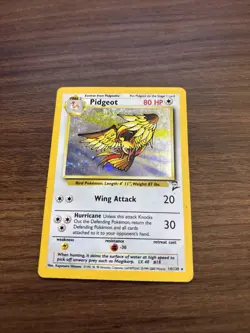 Pokemon Pidgeot 2000 Base Set 2 Holo Rare Card 14/130 WOTC 2nd Edition - Image 1