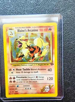 Blaine's Arcanine Holo Rare Gym Challenge 2000 Pokemon Card TCG 1/132 - NM - Image 1
