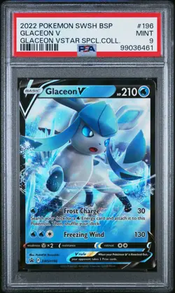 2022 POKEMON SWSH BLACK STAR PROMO GLACEON VSTAR SPECIAL COLL GLACEON V PSA 9 - Image 1