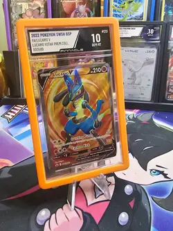 2022 POKEMON SWSH BLACK STAR PREMIUM PROMO #213 VSTAR LUCARIO V Pinnacle 10 - Image 1