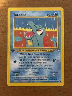 Pokemon Totodile Neo Destiny 1st Edition 85/105 Non-Holo LP - Image 1