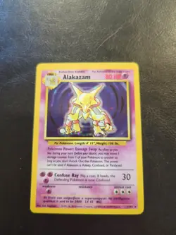 Pokemon TCG Alakazam Base Set 1/102 Holo 1999-2000 Wizards Base Set Holo Rare - Image 1