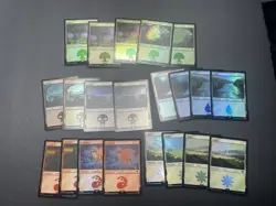 Foil Lord of the Rings Tales of Middle Earth Basic Land Magic MTG x 21 MINT - Image 1