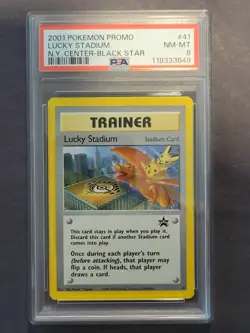 Pokemon Lucky Stadium NY Center Black Star Promo #41 PSA 8 - Image 1