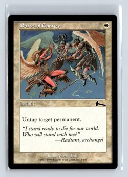 BURST OF ENERGY - MTG Magic the Gathering Card - Urza's Legacy - Common - Image 1