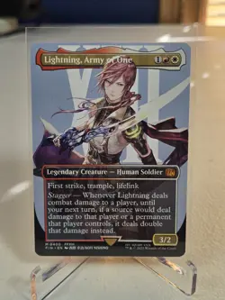 LIGHTNING, ARMY OF ONE (BORDERLESS) (400) Final Fantasy FIN Magic MTG MINT CARD - Image 1