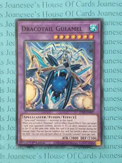 JUSH-EN007 Dracotail Gulamel Super Rare Yu-Gi-Oh Card 1st Edition New - Image 1