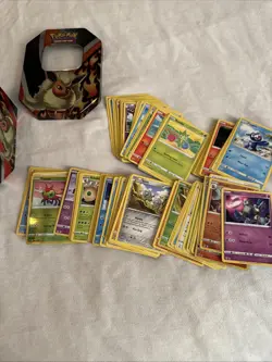 Pokemon Trading Game Card Tin With Various Cards Good Condition 5 X 4 Inches - Image 5