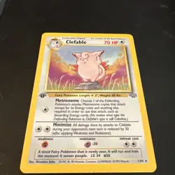 1st Edition Clefable Holo Rare 1/64 Jungle 1999 WOTC Pokemon TCG Card - Image 2
