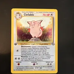 1st Edition Clefable Holo Rare 1/64 Jungle 1999 WOTC Pokemon TCG Card - Image 3