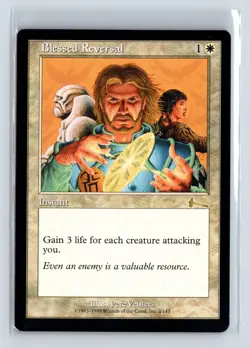 BLESSED REVERSAL - MTG Magic the Gathering Card - Urza's Legacy - Rare - Image 1