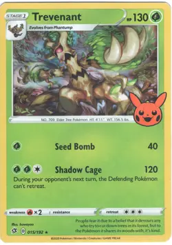 Trevenant 015/192 - Trick Or Trade 2022 - Holo - Rare - Pokemon Card - MP - Image 1