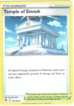 Temple of Sinnoh 155/189 Uncommon Astral Radiance Pokemon Card - NM - Image 1