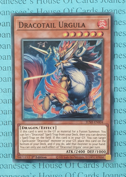 JUSH-EN004 Dracotail Urgula Super Rare Yu-Gi-Oh Card 1st Edition New - Image 1