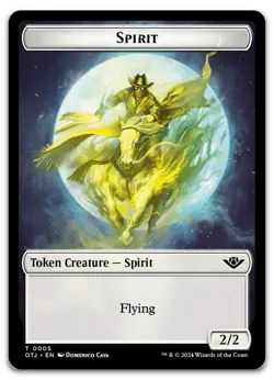 Spirit Token #5 (NM) Thunder Junction OTJ Magic MTG - Image 1
