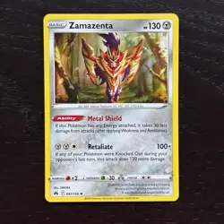 Zamazenta 097/159 Pokemon Crown Zenith Sword & Shield Holo Rare Card NM - Image 1